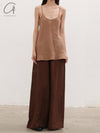 BASERANGE 25 Spring/Summer France Linen Vest Camisole BAS-TODY-SL-000-OCULAR